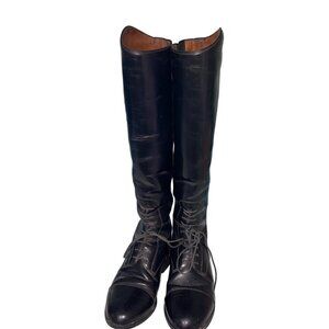 Ariat Black Leather Lace-Up Riding Boots